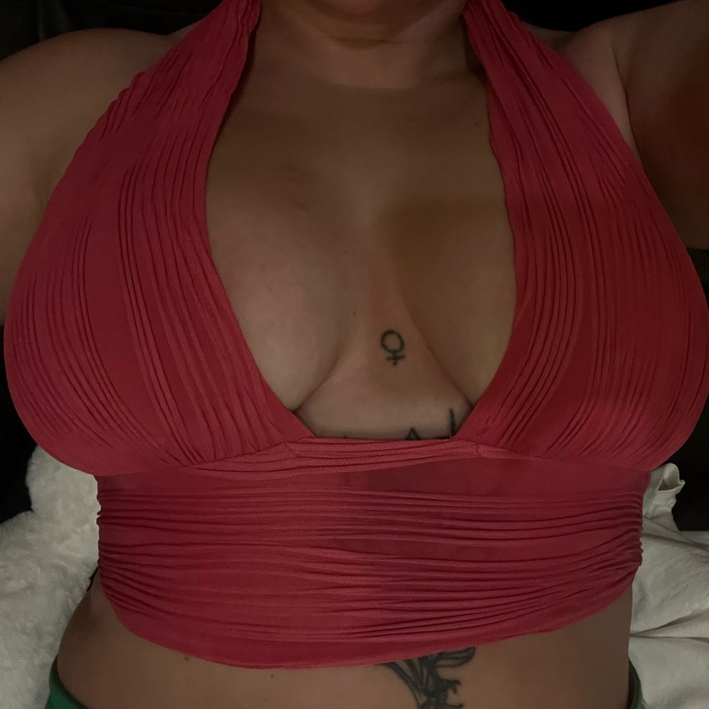 Pink halter top